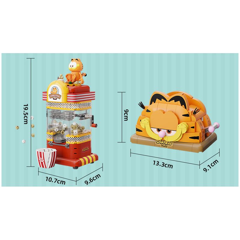 PANTASY 86812 CHIẾC MÁY THÚ VỊ CỦA GIA ĐÌNH GARFIELD PHA CÀ PHÊ HOÀI CỔ bộ đồ chơi xếp lắp ráp ghép mô hình Movie & Game GARFIELD FAMILY Phim Và Trò Chơi 300 khối