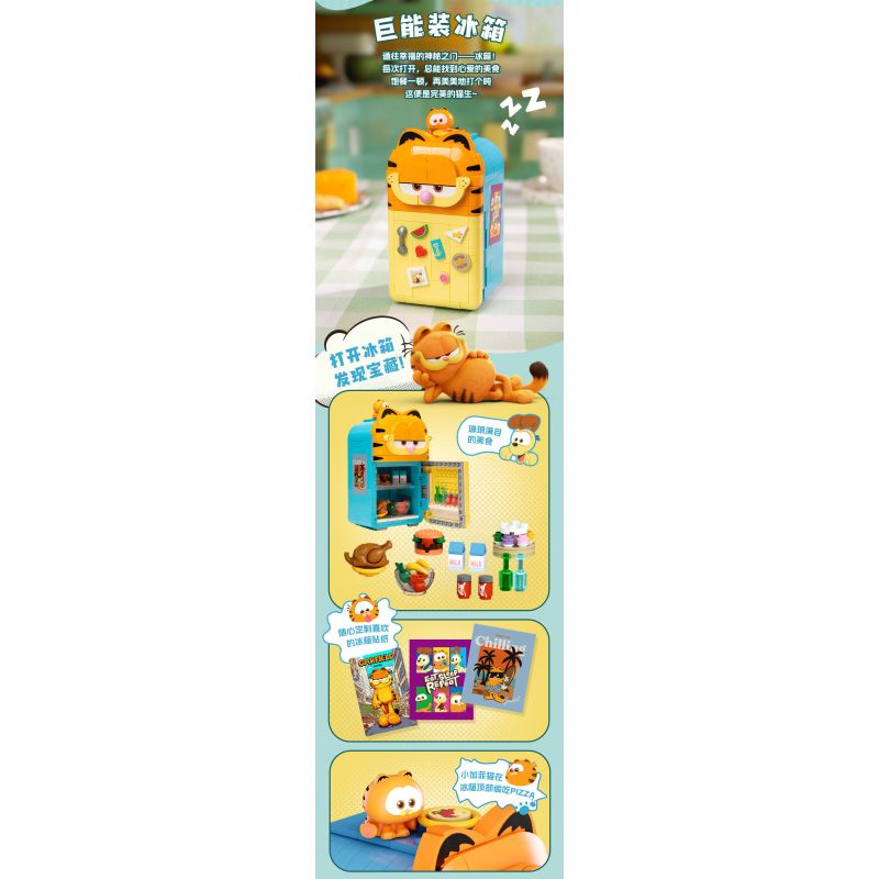 PANTASY 86812 CHIẾC MÁY THÚ VỊ CỦA GIA ĐÌNH GARFIELD PHA CÀ PHÊ HOÀI CỔ bộ đồ chơi xếp lắp ráp ghép mô hình Movie & Game GARFIELD FAMILY Phim Và Trò Chơi 300 khối