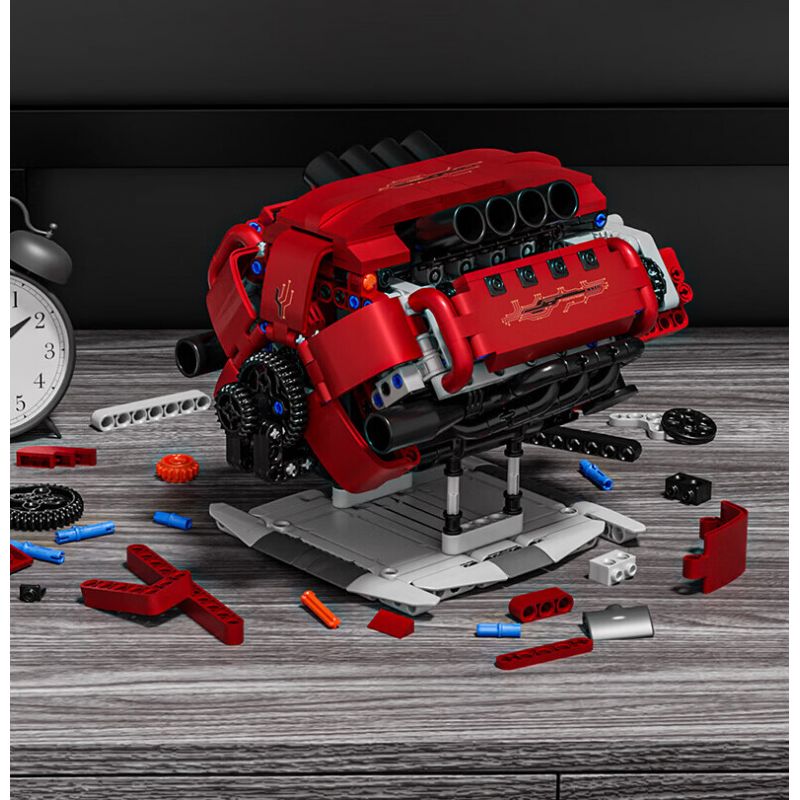 ONEBOT MITU MI OBFDJ18AIQI 18AIQI MẪU ĐỘNG CƠ V8 bộ đồ chơi xếp lắp ráp ghép mô hình Technic Kỹ Thuật Công Nghệ Cao Mô Hình Phương Tiện