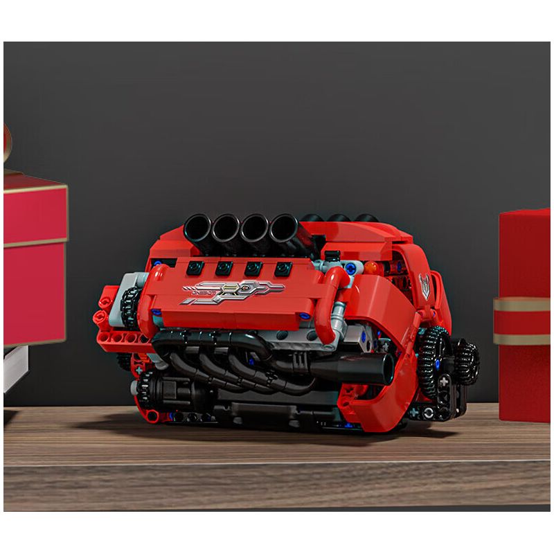 ONEBOT MITU MI OBFDJ18AIQI 18AIQI MẪU ĐỘNG CƠ V8 bộ đồ chơi xếp lắp ráp ghép mô hình Technic Kỹ Thuật Công Nghệ Cao Mô Hình Phương Tiện