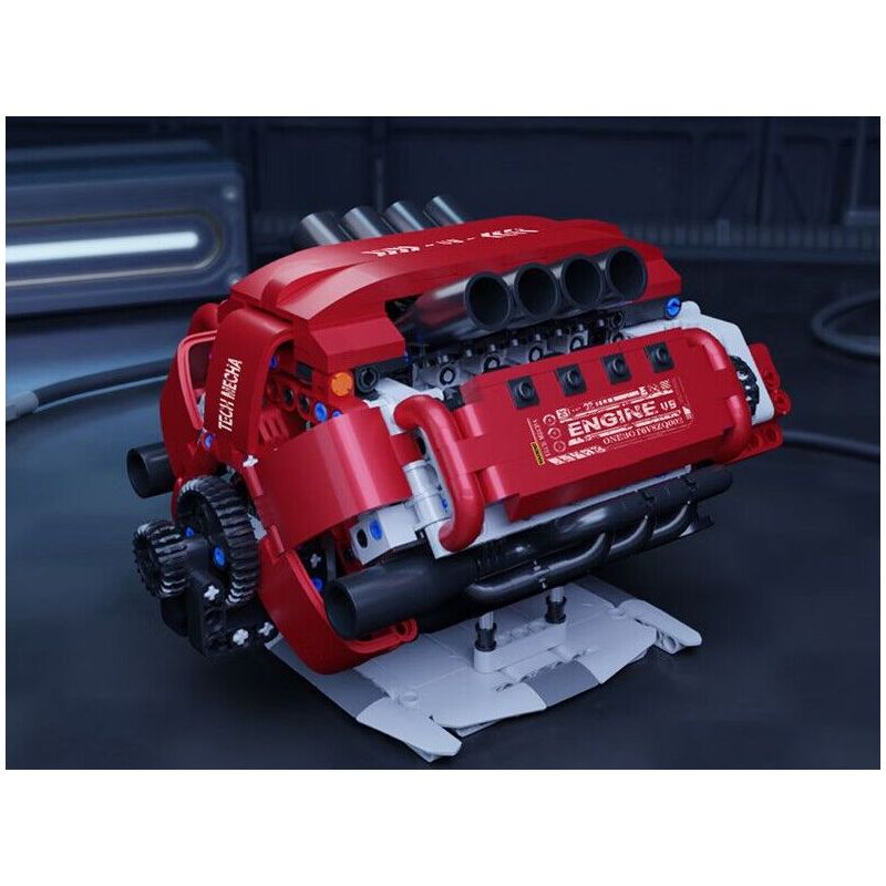 ONEBOT MITU MI OBFDJ18AIQI 18AIQI MẪU ĐỘNG CƠ V8 bộ đồ chơi xếp lắp ráp ghép mô hình Technic Kỹ Thuật Công Nghệ Cao Mô Hình Phương Tiện