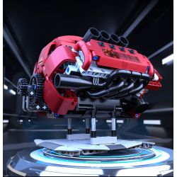 ONEBOT MITU MI OBFDJ18AIQI 18AIQI MẪU ĐỘNG CƠ V8 bộ đồ chơi xếp lắp ráp ghép mô hình Technic Kỹ Thuật Công Nghệ Cao Mô Hình Phương Tiện