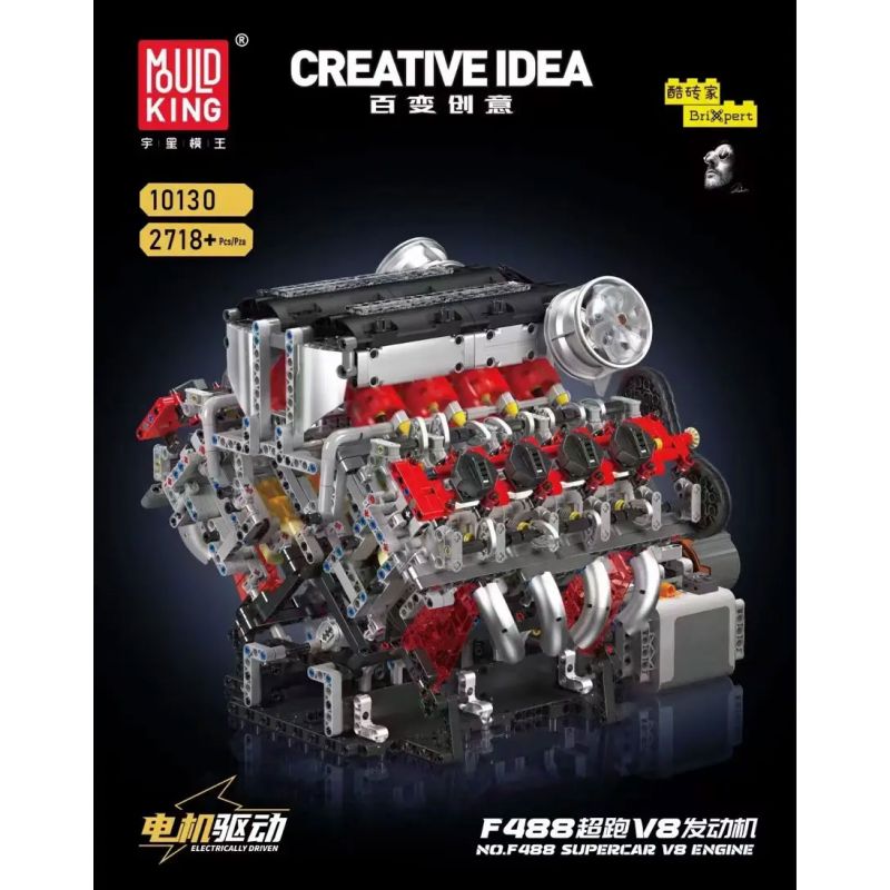 MouldKing 10130 Mould King 10130 non ĐỘNG CƠ V8 CỦA SIÊU XE F488 bộ đồ chơi xếp lắp ráp ghép mô hình F488 SUPERCAR V8 ENGINE Kỹ Thuật Công Nghệ Cao Mô Hình Phương Tiện 2718 khối MouldKing 10130 Mould King 10130 non ĐỘNG CƠ V8 CỦA SIÊU XE F488 bộ đồ chơi xếp lắp ráp ghép mô hình F488 SUPERCAR V8 ENGINE Kỹ Thuật Công Nghệ Cao Mô Hình Phương Tiện 2718 khối