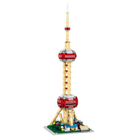 LE YI 67008 NGỌC TRAI PHƯƠNG ĐÔNG THƯỢNG HẢI bộ đồ chơi xếp lắp ráp ghép mô hình Architecture THE ORIENTAL PEARL TOWER Công Trình Kiến Trúc 562 khối
