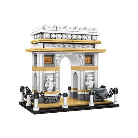 LE YI 67010 KHẢI HOÀN MÔN PARIS bộ đồ chơi xếp lắp ráp ghép mô hình Architecture THE ARC DE TRIOMPHE IN PARIS Công Trình Kiến Trúc 516 khối
