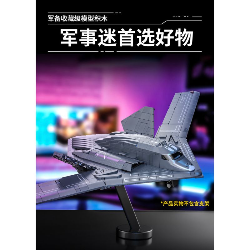 PanlosBrick 639026 Panlos Brick 639026 MÁY BAY NÉM BOM CHIẾN LƯỢC TẦM XA H-20 bộ đồ chơi xếp lắp ráp ghép mô hình Military Army Quân Sự Bộ Đội 1381 khối