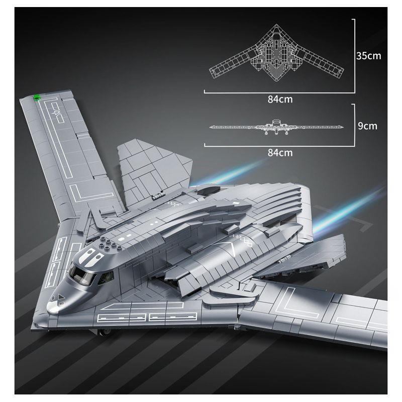 PanlosBrick 639026 Panlos Brick 639026 MÁY BAY NÉM BOM CHIẾN LƯỢC TẦM XA H-20 bộ đồ chơi xếp lắp ráp ghép mô hình Military Army Quân Sự Bộ Đội 1381 khối