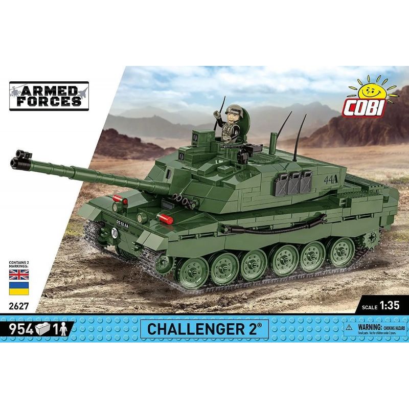 COBI 2627 XE TĂNG CHIẾN ĐẤU CHỦ LỰC CHALLENGER 2 tỷ lệ 1:35 bộ đồ chơi xếp lắp ráp ghép mô hình Military Army Quân Sự Bộ Đội 954 khối