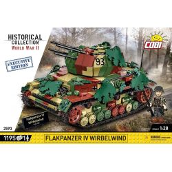 COBI 2593 XE TĂNG PHÒNG KHÔNG CYCLONE IV tỷ lệ 1:28 bộ đồ chơi xếp lắp ráp ghép mô hình Military Army FLAKPANZER IV WIRBELWIND - EXECUTIVE EDITION Quân Sự Bộ Đội 1195 khối