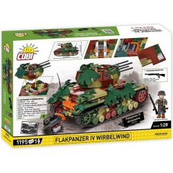 COBI 2593 XE TĂNG PHÒNG KHÔNG CYCLONE IV tỷ lệ 1:28 bộ đồ chơi xếp lắp ráp ghép mô hình Military Army FLAKPANZER IV WIRBELWIND - EXECUTIVE EDITION Quân Sự Bộ Đội 1195 khối