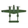 COBI 5882 MÁY BAY CHIẾN ĐẤU P-38 CỦA MỸ tỷ lệ 1:48 bộ đồ chơi xếp lắp ráp ghép mô hình Military Army LOCKHEED P-38 LIGHTNING Quân Sự Bộ Đội 332 khối