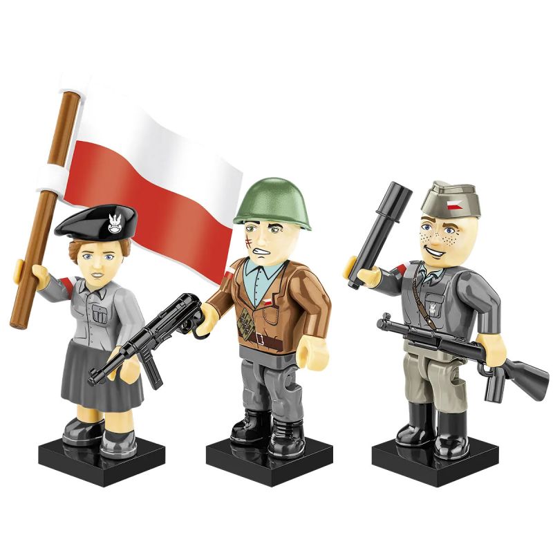 COBI 2057 non Lego CUỘC NỔI DẬY Ở THỦ ĐÔ bộ đồ chơi xếp lắp ráp ghép mô hình Military Army WARSAW UPRISING 1944 Quân Sự Bộ Đội 35 khối