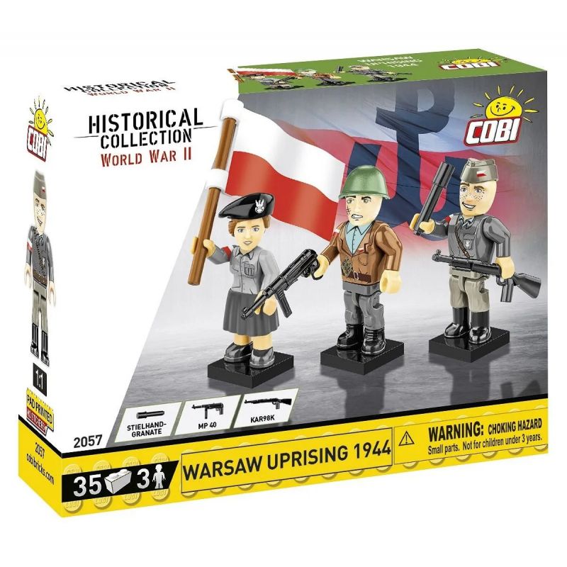 COBI 2057 CUỘC NỔI DẬY Ở THỦ ĐÔ bộ đồ chơi xếp lắp ráp ghép mô hình Military Army WARSAW UPRISING 1944 Quân Sự Bộ Đội 35 khối