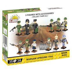 COBI 2057 CUỘC NỔI DẬY Ở THỦ ĐÔ bộ đồ chơi xếp lắp ráp ghép mô hình Military Army WARSAW UPRISING 1944 Quân Sự Bộ Đội 35 khối