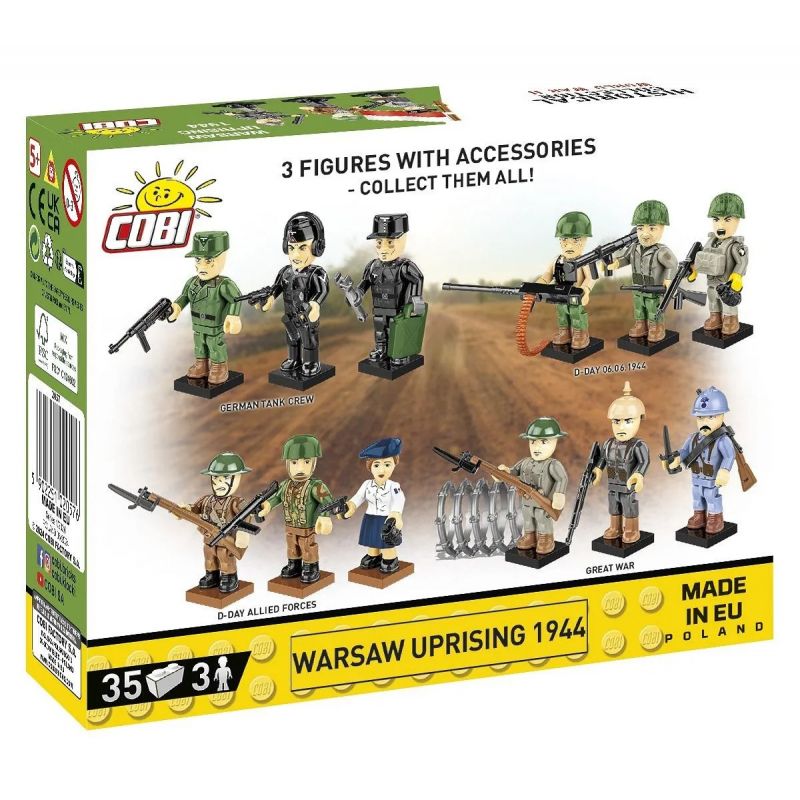 COBI 2057 CUỘC NỔI DẬY Ở THỦ ĐÔ bộ đồ chơi xếp lắp ráp ghép mô hình Military Army WARSAW UPRISING 1944 Quân Sự Bộ Đội 35 khối
