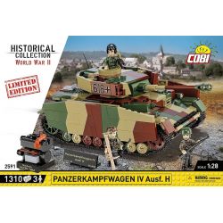 COBI 2591 THIẾT GIÁP IV tỷ lệ 1:28 bộ đồ chơi xếp lắp ráp ghép mô hình Military Army PANZERKAMPFWAGEN IV AUSF. H - LIMITED EDITION Quân Sự Bộ Đội 1310 khối