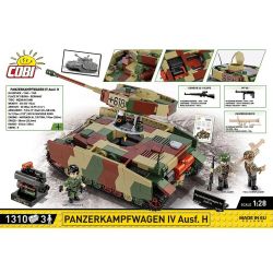 COBI 2591 THIẾT GIÁP IV tỷ lệ 1:28 bộ đồ chơi xếp lắp ráp ghép mô hình Military Army PANZERKAMPFWAGEN IV AUSF. H - LIMITED EDITION Quân Sự Bộ Đội 1310 khối