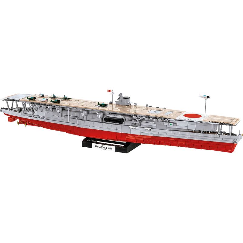 COBI 4851 non Lego TÀU SÂN BAY AKAGI CỦA NHẬT BẢN tỷ lệ 1:300 bộ đồ chơi xếp lắp ráp ghép mô hình Military Army IJN AKAGI AIRCRAFT CARRIER Quân Sự Bộ Đội 3573 khối