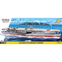 COBI 4851 TÀU SÂN BAY AKAGI CỦA NHẬT BẢN tỷ lệ 1:300 bộ đồ chơi xếp lắp ráp ghép mô hình Military Army IJN AKAGI AIRCRAFT CARRIER Quân Sự Bộ Đội 3573 khối