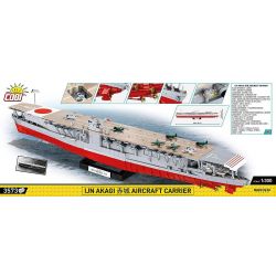 COBI 4851 TÀU SÂN BAY AKAGI CỦA NHẬT BẢN tỷ lệ 1:300 bộ đồ chơi xếp lắp ráp ghép mô hình Military Army IJN AKAGI AIRCRAFT CARRIER Quân Sự Bộ Đội 3573 khối