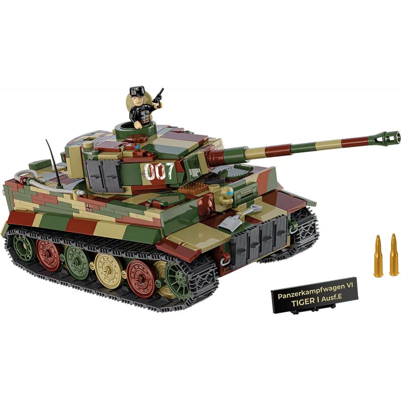 COBI 2587 non Lego XE TĂNG TIGER tỷ lệ 1:28 bộ đồ chơi xếp lắp ráp ghép mô hình Military Army PANZERKAMPFWAGEN VI TIGER AUSF. - EXECUTIVE EDITION Quân Sự Bộ Đội 1207 khối