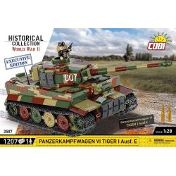 COBI 2587 XE TĂNG TIGER tỷ lệ 1:28 bộ đồ chơi xếp lắp ráp ghép mô hình Military Army PANZERKAMPFWAGEN VI TIGER AUSF. - EXECUTIVE EDITION Quân Sự Bộ Đội 1207 khối