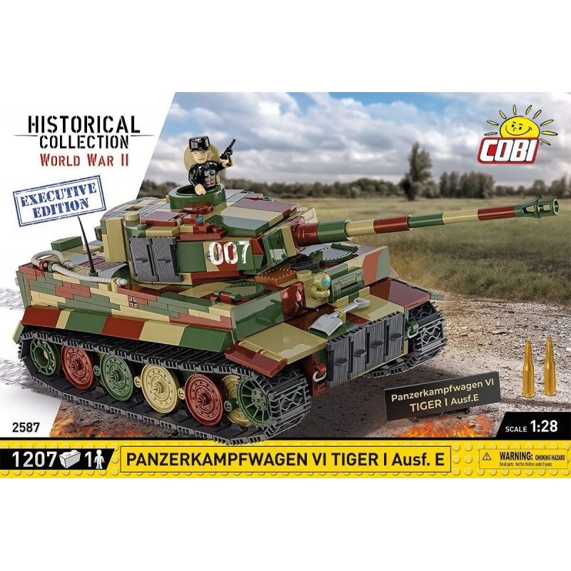 COBI 2587 XE TĂNG TIGER tỷ lệ 1:28 bộ đồ chơi xếp lắp ráp ghép mô hình Military Army PANZERKAMPFWAGEN VI TIGER AUSF. - EXECUTIVE EDITION Quân Sự Bộ Đội 1207 khối