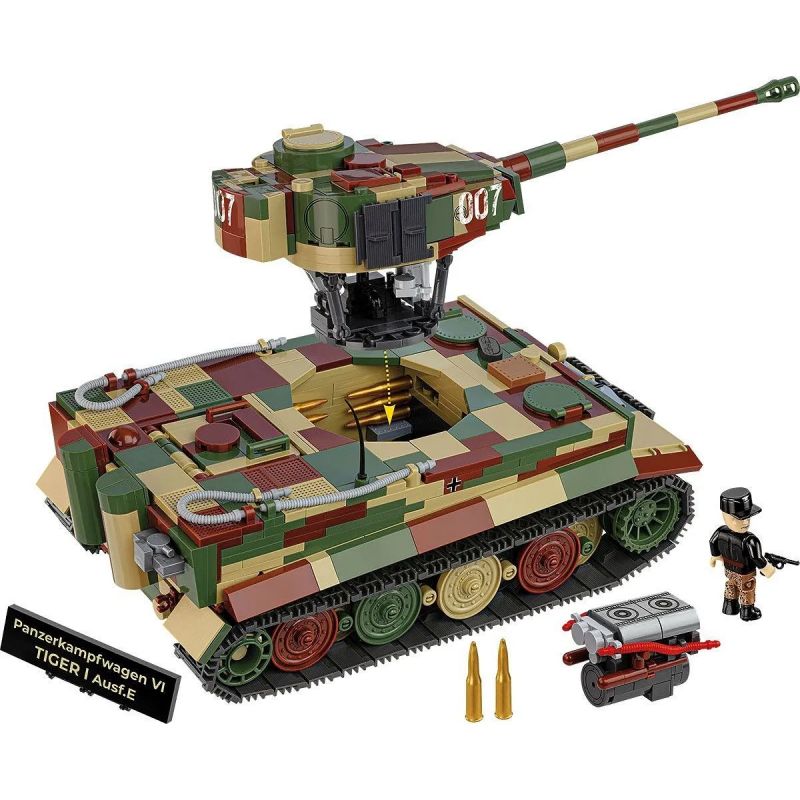 COBI 2587 XE TĂNG TIGER tỷ lệ 1:28 bộ đồ chơi xếp lắp ráp ghép mô hình Military Army PANZERKAMPFWAGEN VI TIGER AUSF. - EXECUTIVE EDITION Quân Sự Bộ Đội 1207 khối