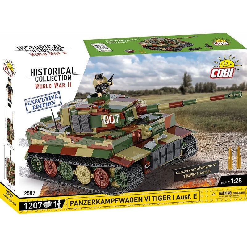 COBI 2587 XE TĂNG TIGER tỷ lệ 1:28 bộ đồ chơi xếp lắp ráp ghép mô hình Military Army PANZERKAMPFWAGEN VI TIGER AUSF. - EXECUTIVE EDITION Quân Sự Bộ Đội 1207 khối