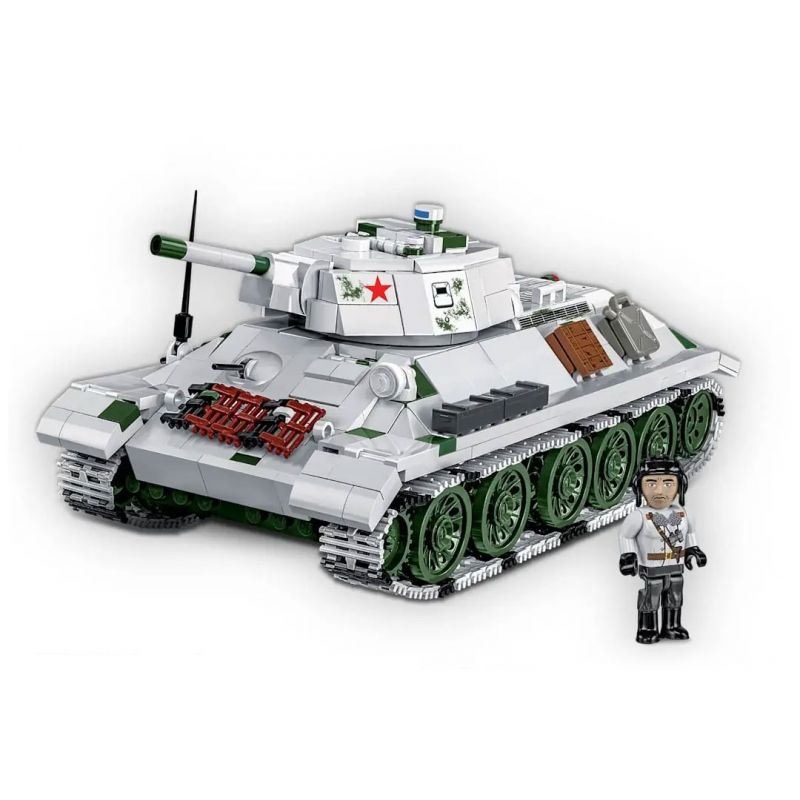 COBI 2595 non Lego XE TĂNG T-34/76 MOD 1941/42 tỷ lệ 1:28 bộ đồ chơi xếp lắp ráp ghép mô hình Military Army Quân Sự Bộ Đội 852 khối