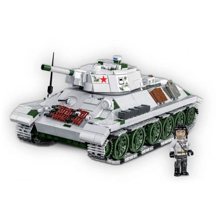 COBI 2595 XE TĂNG T-34/76 MOD 1941/42 tỷ lệ 1:28 bộ đồ chơi xếp lắp ráp ghép mô hình Military Army Quân Sự Bộ Đội 852 khối