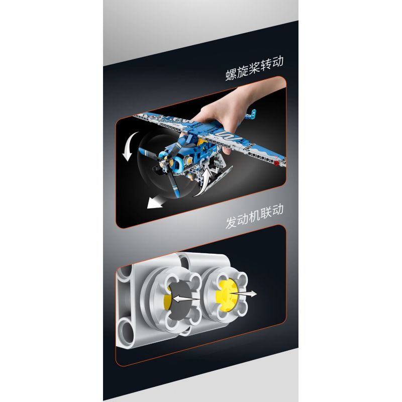 IM.MASTER QIHUI 6829 BẬC THẦY CƠ KHÍ THỦY PHI bộ đồ chơi xếp lắp ráp ghép mô hình Technic Kỹ Thuật Công Nghệ Cao Mô Hình Phương Tiện 387 khối