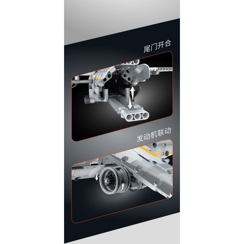 IM.MASTER QIHUI 6832 BẬC THẦY VỀ MÁY MÓC BAY VẬN TẢI QUÂN SỰ bộ đồ chơi xếp lắp ráp ghép mô hình Technic Kỹ Thuật Công Nghệ Cao Mô Hình Phương Tiện 394 khối