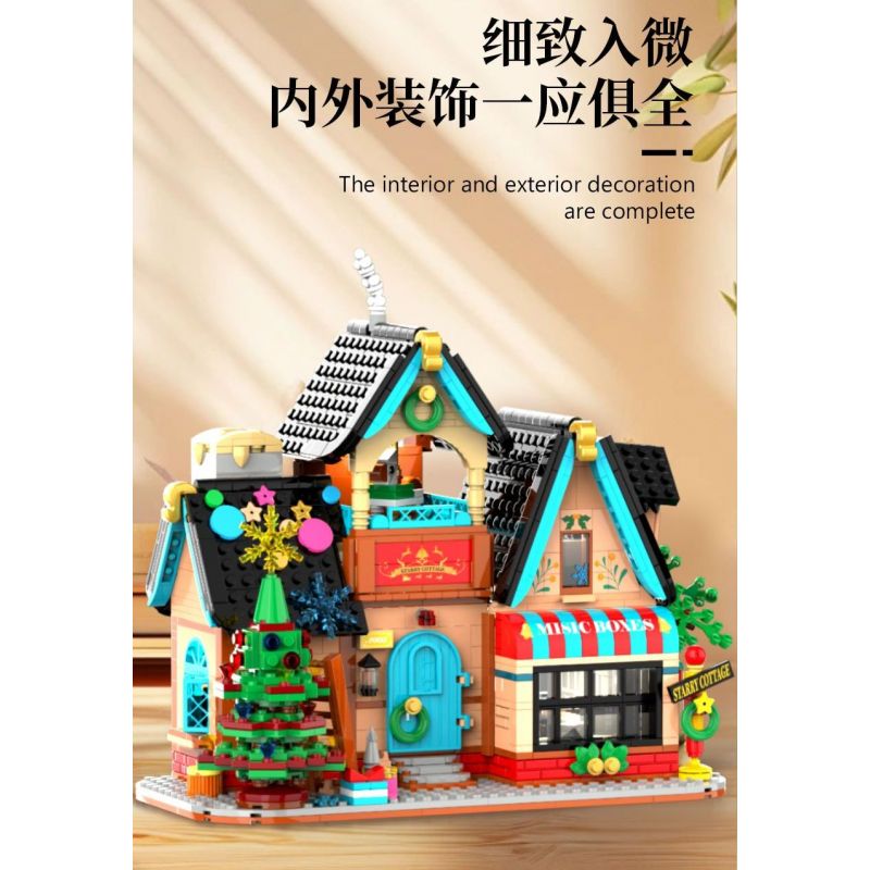 ZHEGAO 663022 CÂY ƯỚC NGUYỆN BỐN MÙA bộ đồ chơi xếp lắp ráp ghép mô hình 526 khối