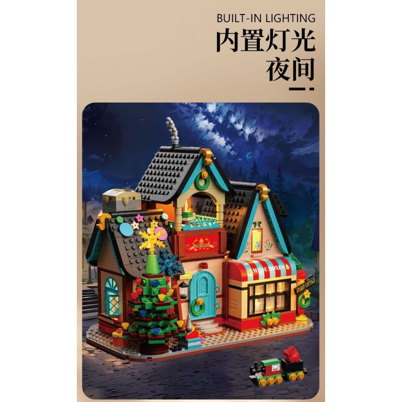 ZHEGAO 663022 CÂY ƯỚC NGUYỆN BỐN MÙA bộ đồ chơi xếp lắp ráp ghép mô hình 526 khối