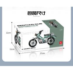 DOUBLE HEIGHT 60527 HONDA CUB bộ đồ chơi xếp lắp ráp ghép mô hình Technic Kỹ Thuật Công Nghệ Cao Mô Hình Phương Tiện 628 khối