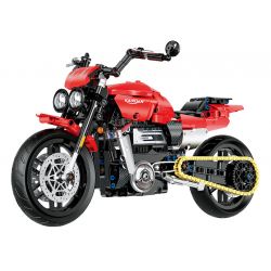 DOUBLE HEIGHT 60527 HONDA CUB bộ đồ chơi xếp lắp ráp ghép mô hình Technic Kỹ Thuật Công Nghệ Cao Mô Hình Phương Tiện 628 khối