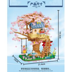 MINGDI LEIBAO K3029 3029 NGÔI TRƯỜNG ĐẸP NHẤT ĐẠI HỌC THANH HOA bộ đồ chơi xếp lắp ráp ghép mô hình Creator FAMOUS SCHOOLS Sáng Tạo 1642 khối