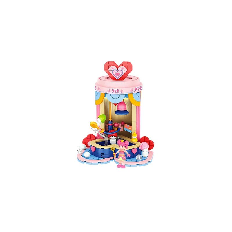 JAKI HK113 HỘP NHẠC YÊU TINH RUOLAI NANCI PU ELF bộ đồ chơi xếp lắp ráp ghép mô hình NANCI DANDELION MINI MUSIC BOX