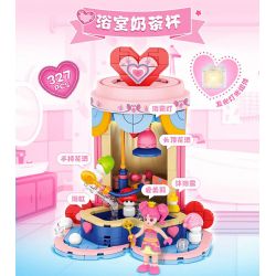 JAKI HK113 HỘP NHẠC YÊU TINH RUOLAI NANCI PU ELF bộ đồ chơi xếp lắp ráp ghép mô hình NANCI DANDELION MINI MUSIC BOX