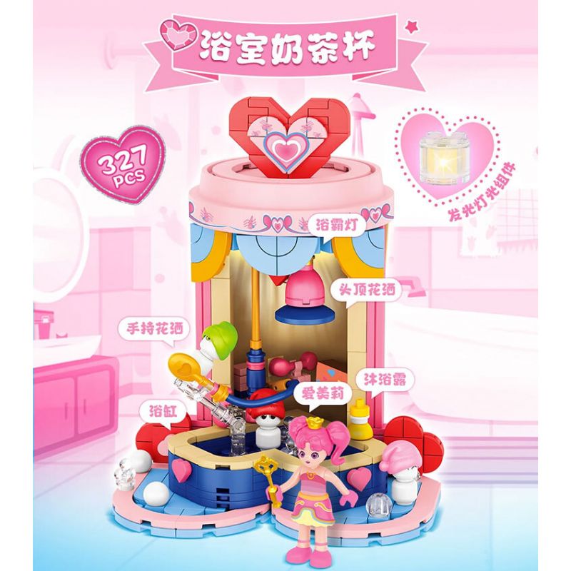 JAKI HK113 HỘP NHẠC YÊU TINH RUOLAI NANCI PU ELF bộ đồ chơi xếp lắp ráp ghép mô hình NANCI DANDELION MINI MUSIC BOX