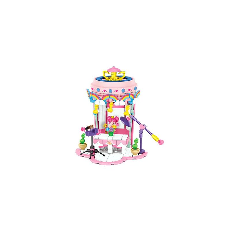 JAKI HK113 HỘP NHẠC YÊU TINH RUOLAI NANCI PU ELF bộ đồ chơi xếp lắp ráp ghép mô hình NANCI DANDELION MINI MUSIC BOX