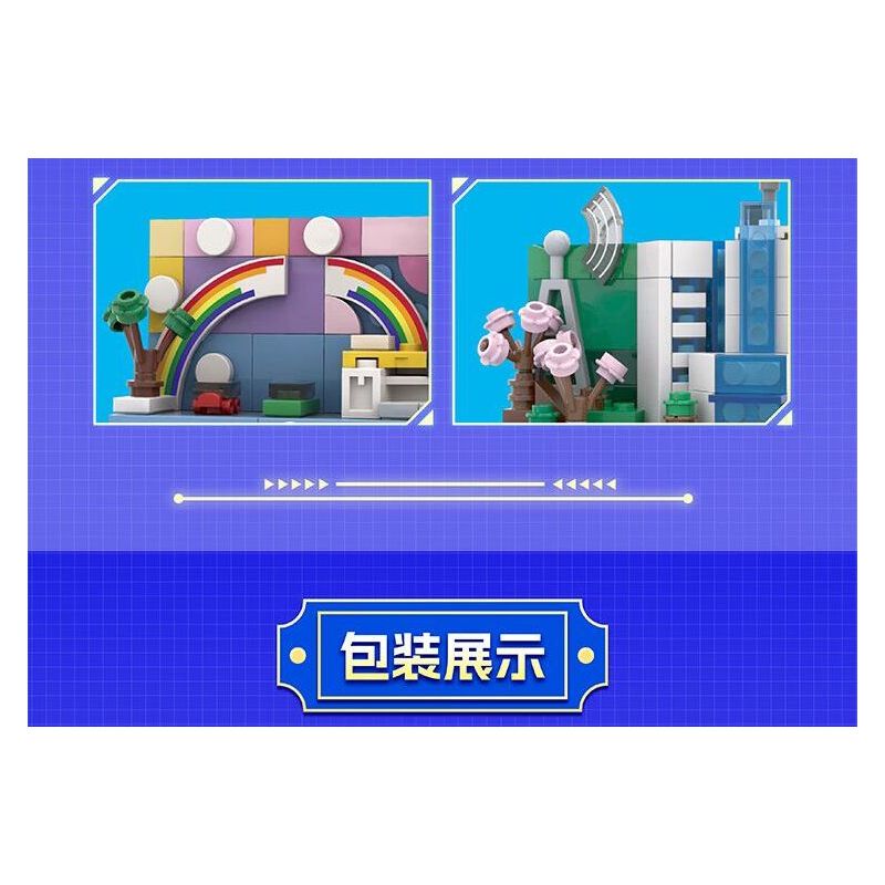 MINGDI LEIBAO K0664 0664 BẦU TRỜI TRONG MƠ MÁY BAY MÀU ĐỎ bộ đồ chơi xếp lắp ráp ghép mô hình City Thành Phố 300 khối