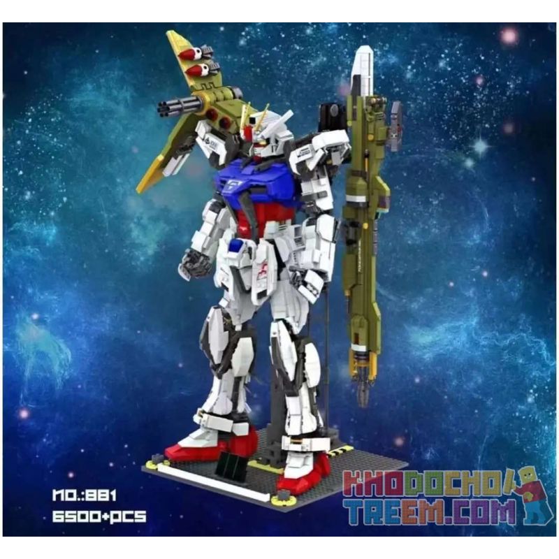 66 771 881 non  LÊN ĐẾN bộ đồ chơi xếp lắp ráp ghép mô hình Gundam Đại Chiến Gundam 6500 khối