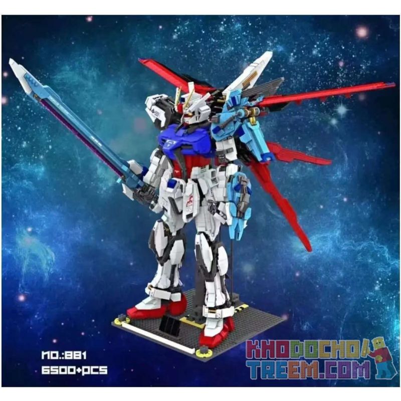 66 771 881 non  LÊN ĐẾN bộ đồ chơi xếp lắp ráp ghép mô hình Gundam Đại Chiến Gundam 6500 khối