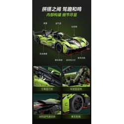 CADA DOUBLEE C63009 63009 XE THỂ THAO MA QUÁI tỷ lệ 1:10 bộ đồ chơi xếp lắp ráp ghép mô hình Technic Kỹ Thuật Công Nghệ Cao Mô Hình Phương Tiện 1817 khối