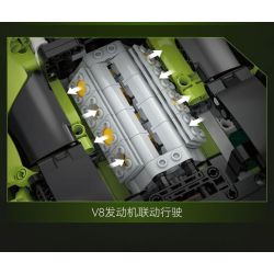 CADA DOUBLEE C63009 63009 XE THỂ THAO MA QUÁI tỷ lệ 1:10 bộ đồ chơi xếp lắp ráp ghép mô hình Technic Kỹ Thuật Công Nghệ Cao Mô Hình Phương Tiện 1817 khối