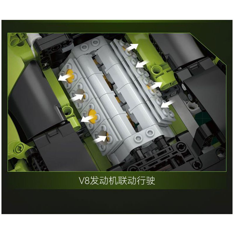 CADA DOUBLEE C63009 63009 XE THỂ THAO MA QUÁI tỷ lệ 1:10 bộ đồ chơi xếp lắp ráp ghép mô hình Technic Kỹ Thuật Công Nghệ Cao Mô Hình Phương Tiện 1817 khối