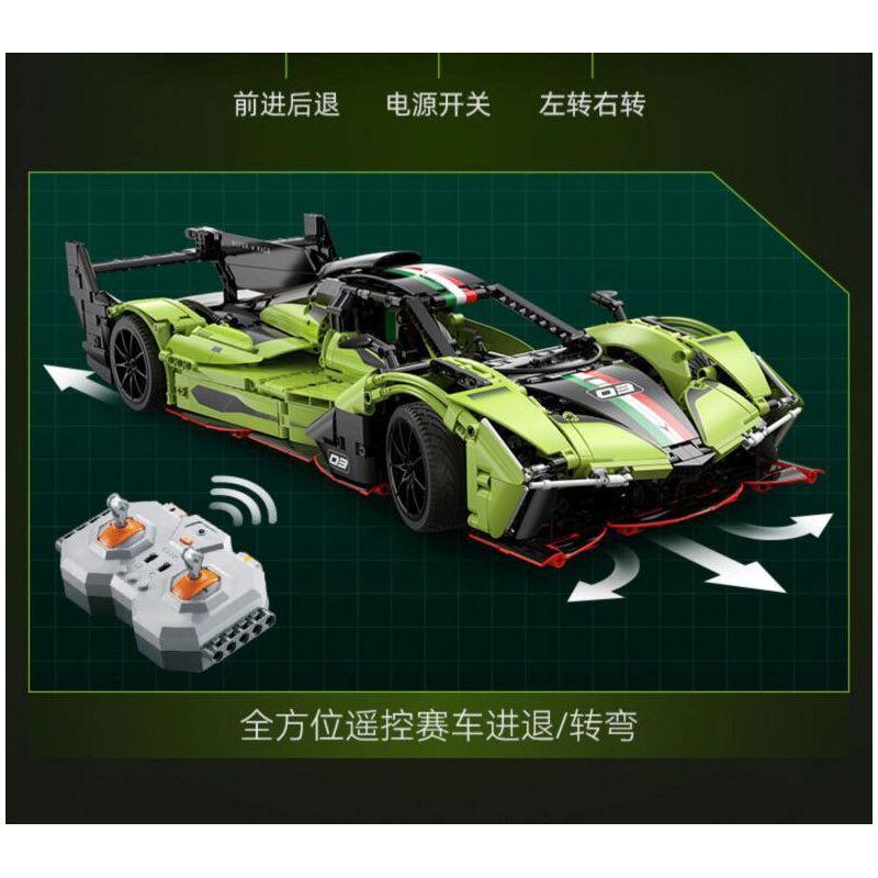 CADA DOUBLEE C63009 63009 XE THỂ THAO MA QUÁI tỷ lệ 1:10 bộ đồ chơi xếp lắp ráp ghép mô hình Technic Kỹ Thuật Công Nghệ Cao Mô Hình Phương Tiện 1817 khối