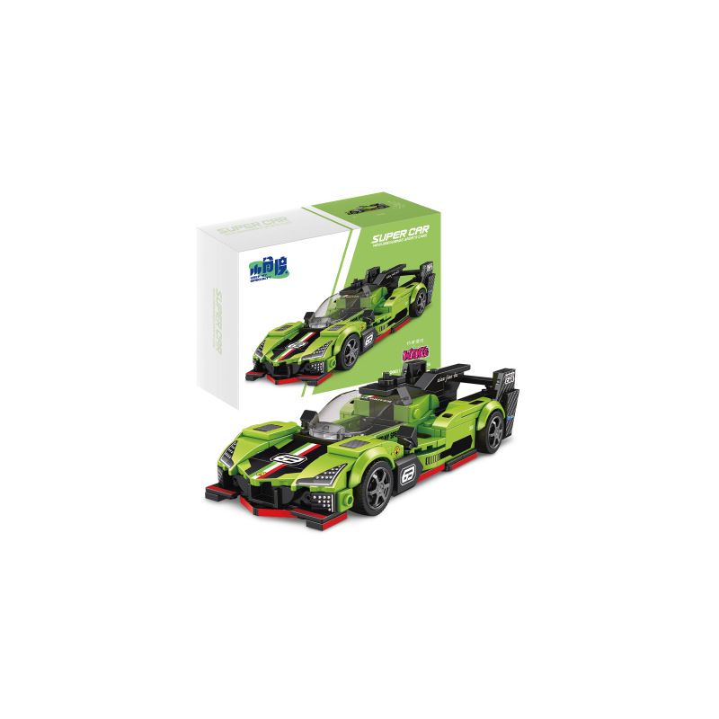 SMALL ANGLE JD063 non Lego LE MANS LAMBORGHINI SC63 bộ đồ chơi xếp lắp ráp ghép mô hình Speed Champions Racing Cars Đua Xe Công Thức